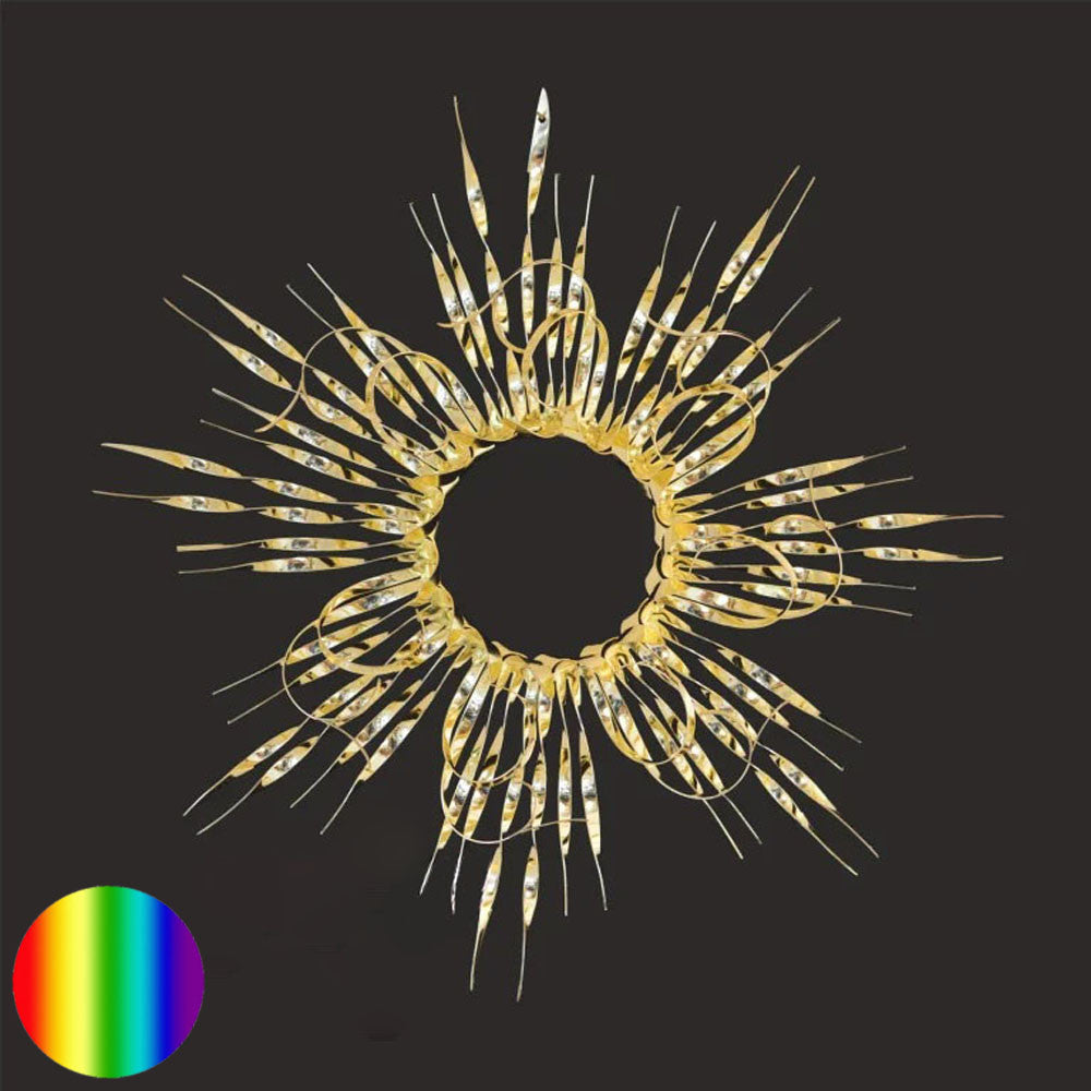 Strahlenstern Fensterbild 190mm | Messing