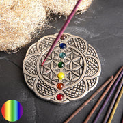 Stäbchenhalter Weissmetall - Lebensblume | Räucherstäbchenhalter