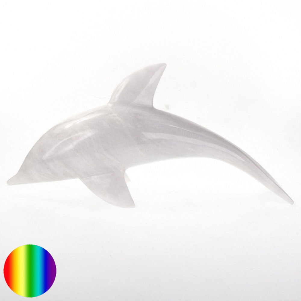 Springender Delfin - Marmor weiss 23cm | Philippinien