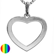 Halskette Herz | Kette und Herz aus 925 Silber rhodiniert