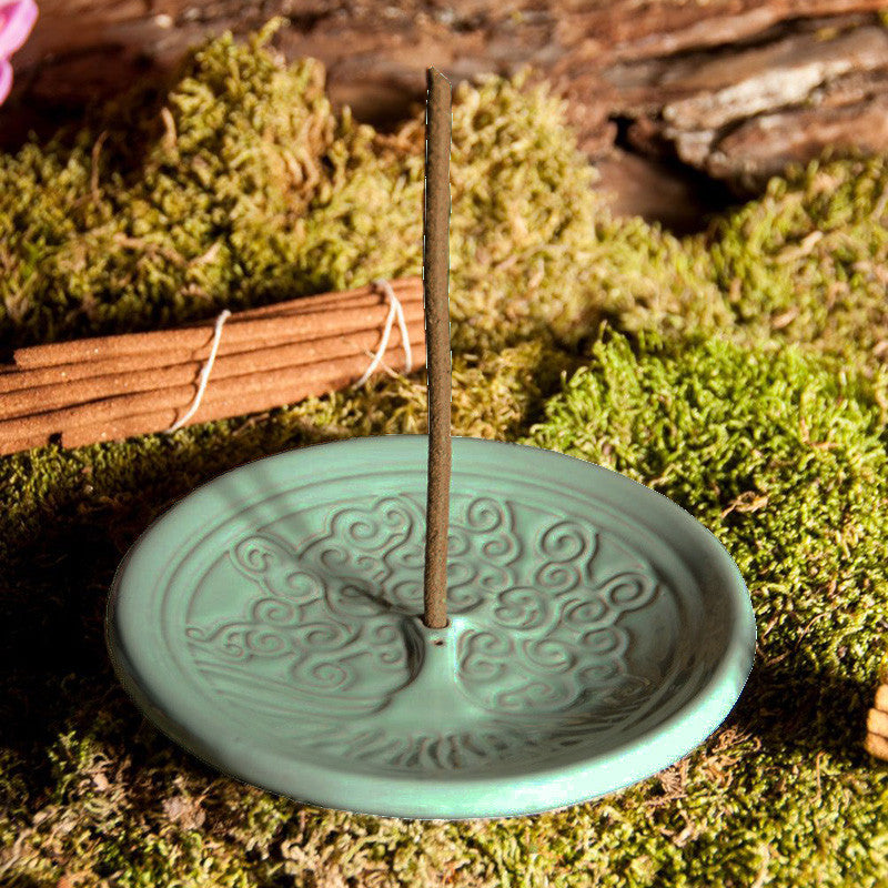 Räucherstäbchenhalter - Yggdrasil jadegrün
