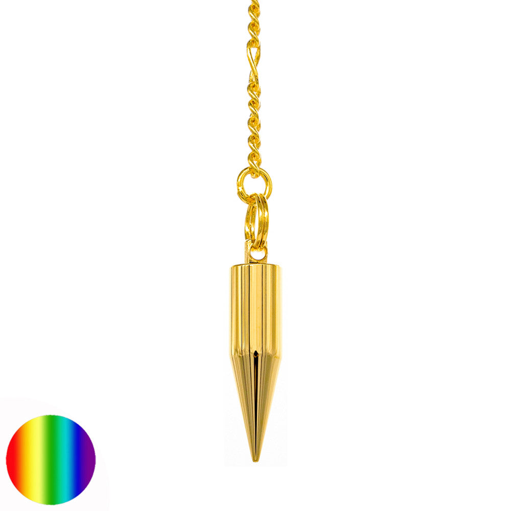 Diagramm-Pendel- 104 vergoldet | mit Ring zum Halten