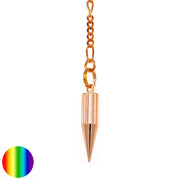 Diagramm-Pendel - 104 verrotgoldet  | mit Ring zum Halten