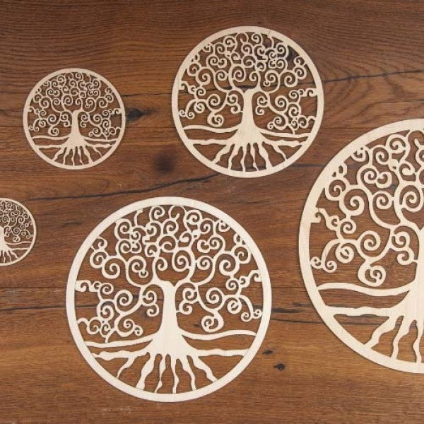 Wandschmuck Yggdrasil - Birkenholz 18cm | Baum des Lebens