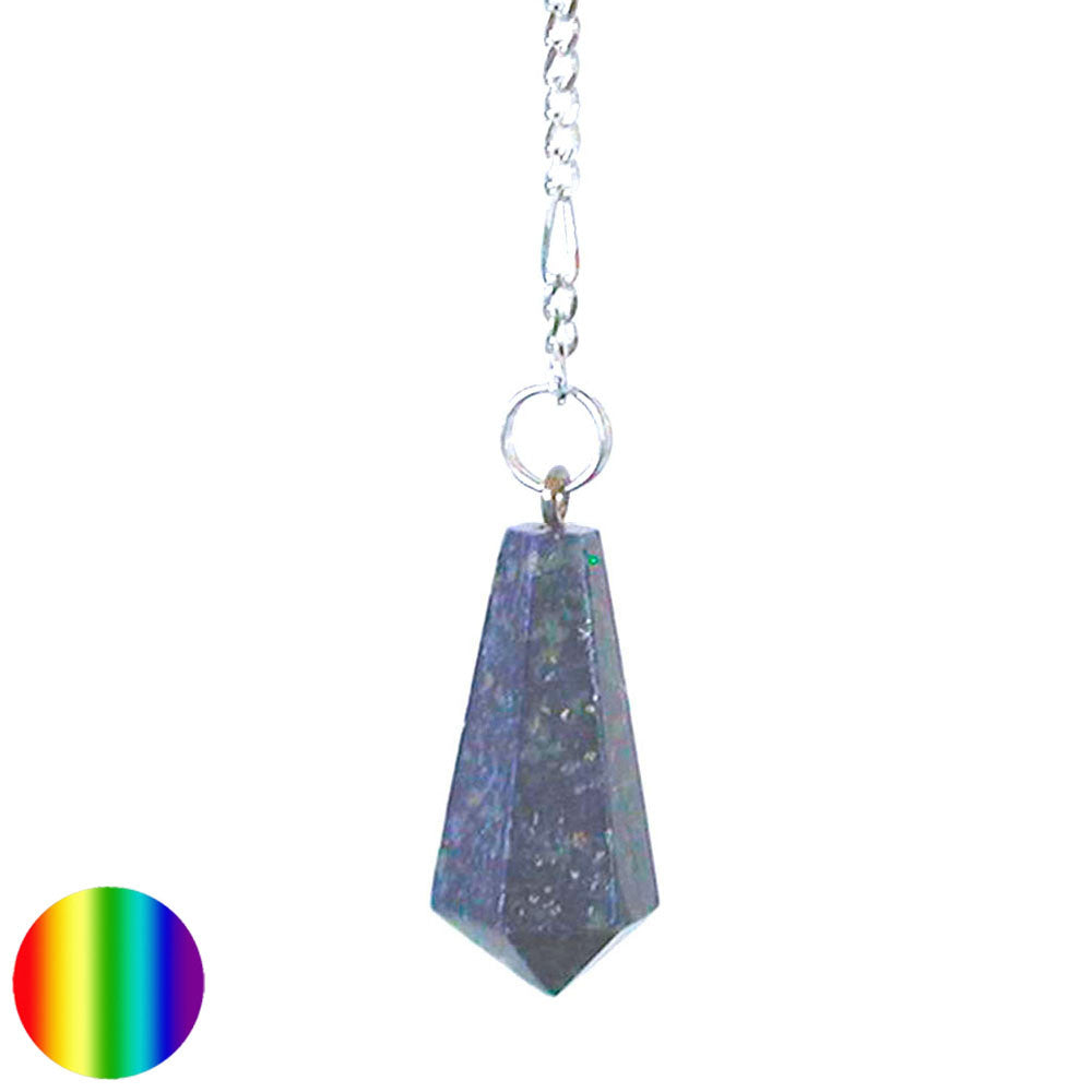 Stabpendel Sechskant 28mm - Lapis Lazuli | mit Kette und Ring