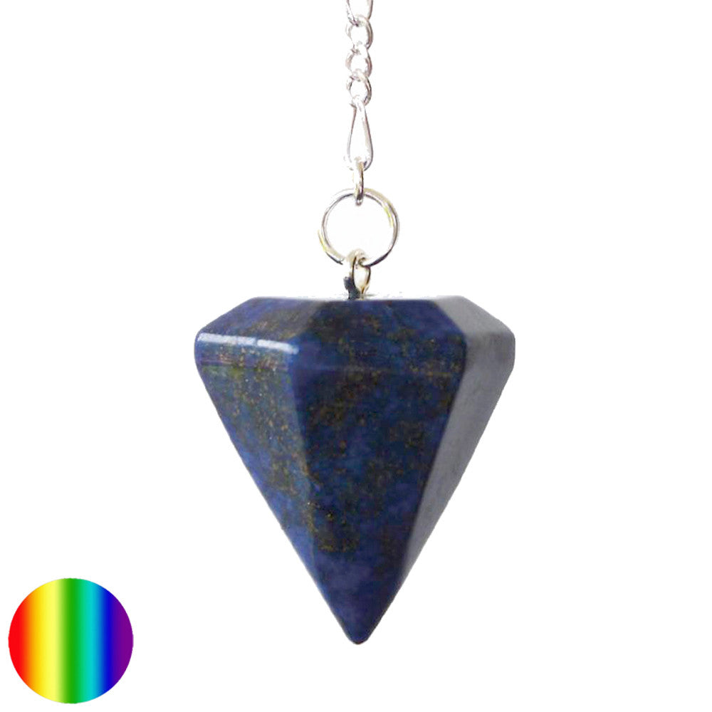 Tropfen Pendel 30mm - Lapis Lazuli | mit Kette und Ring
