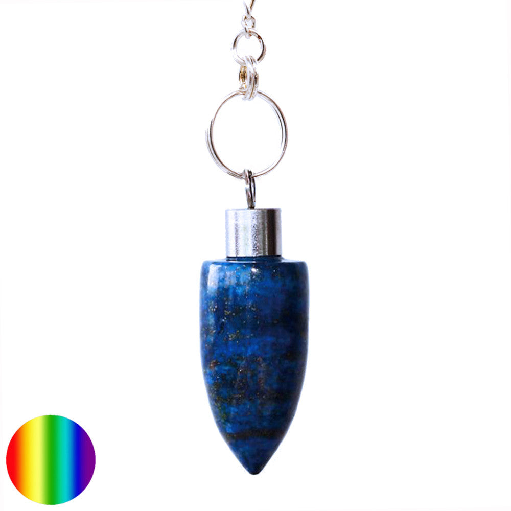Druiden Pendel 36mm - LapisLazuli | mit Kette und Ring