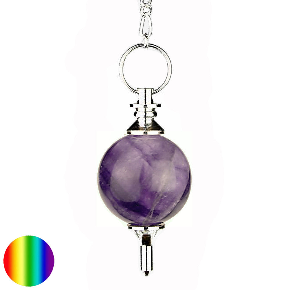 Gallileo-Pendel 20mm -  Fluorit | mit Kette und Ring