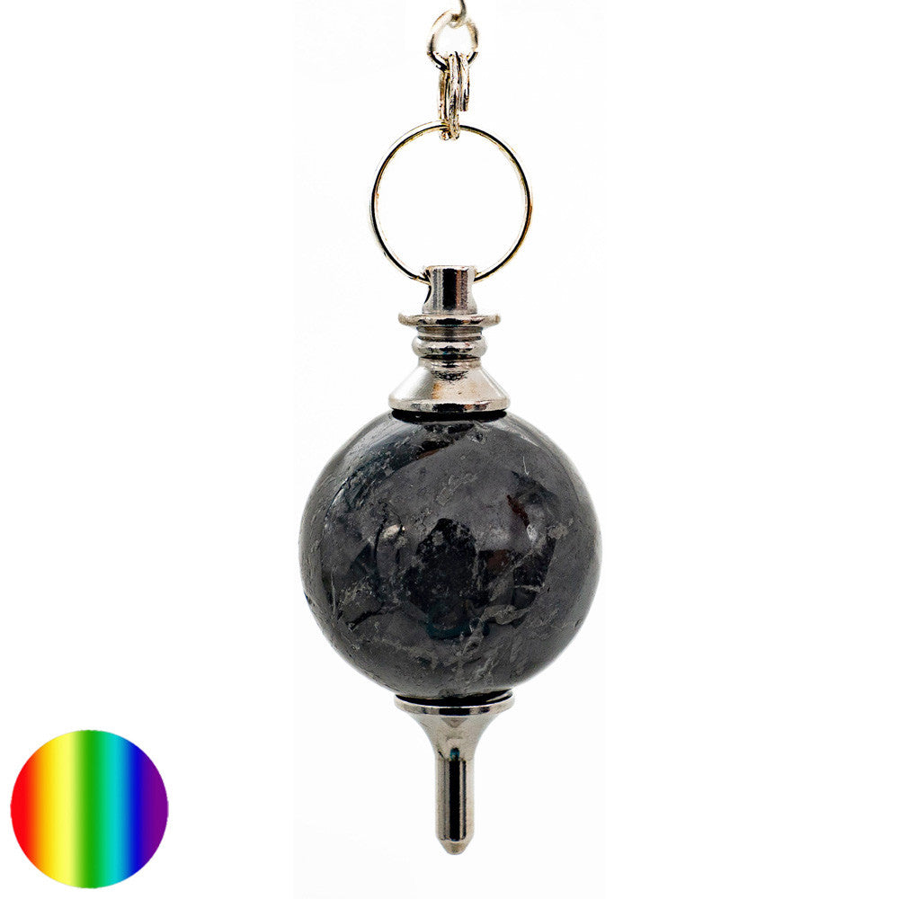 Gallileo-Pendel 20mm - Schwarzer Turmalin | mit Kette und Ring