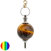 Gallileo-Pendel 20mm - Tigerauge | mit Kette und Ring