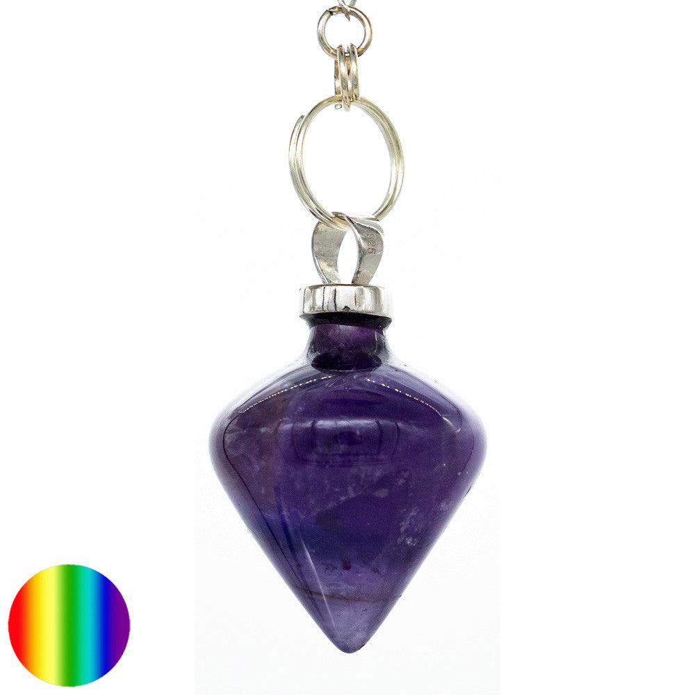 Resonanz Pendel 25mm - Amethyst | mit Kette und Ring