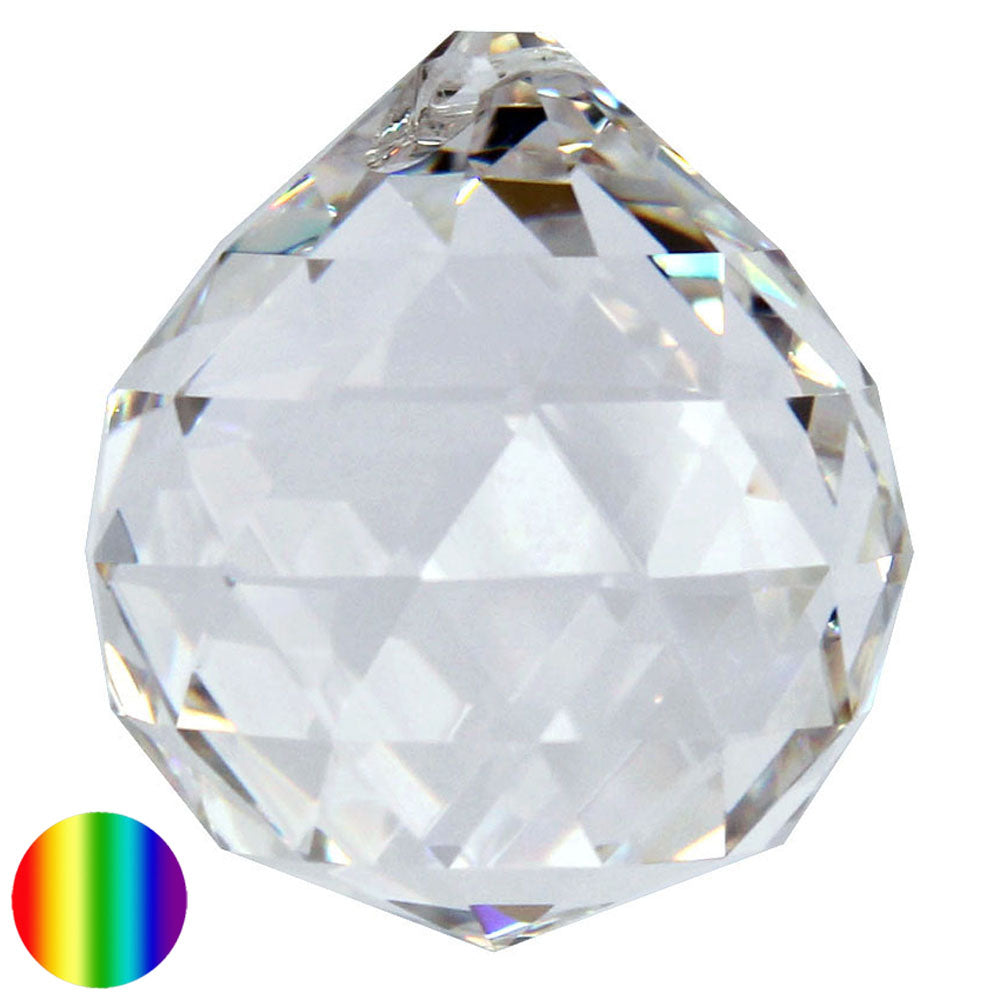 Regenbogen-Kristall - Kugel-Dreieck 100mm