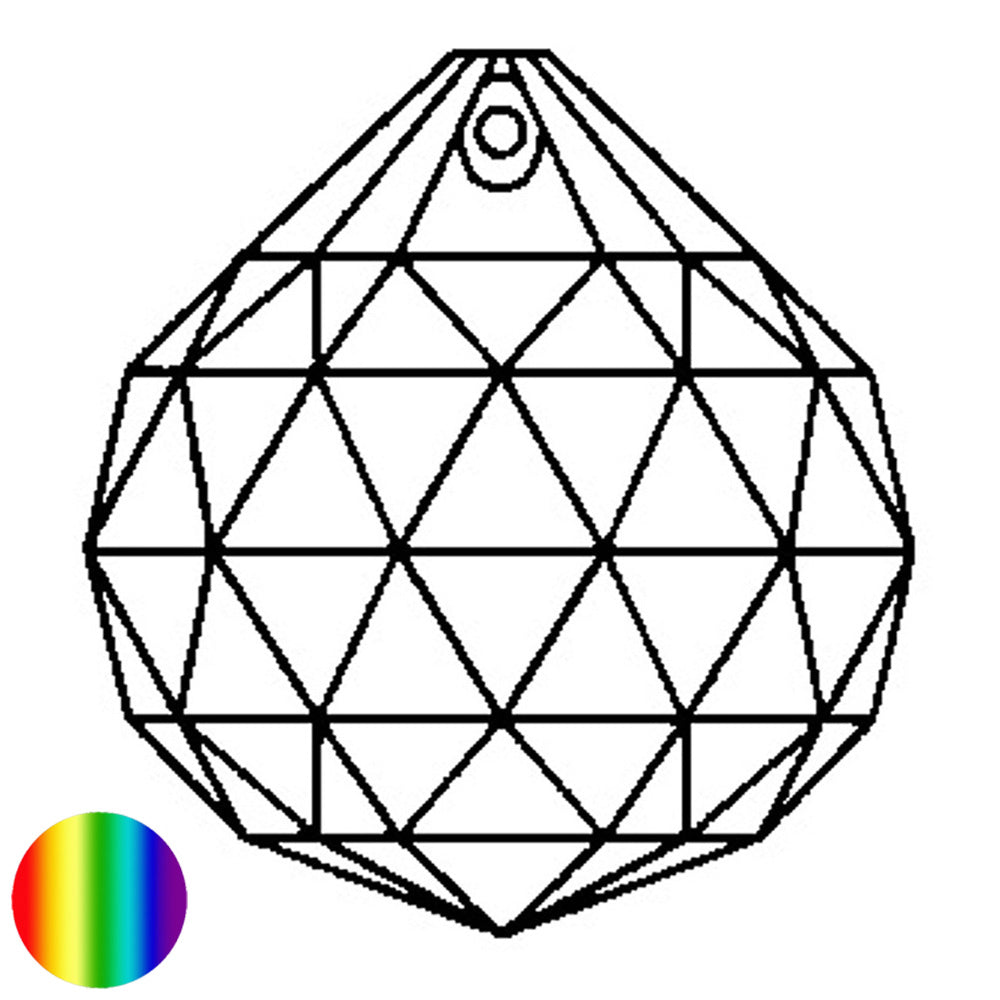 Regenbogen-Kristall - Kugel-Dreieck 100mm
