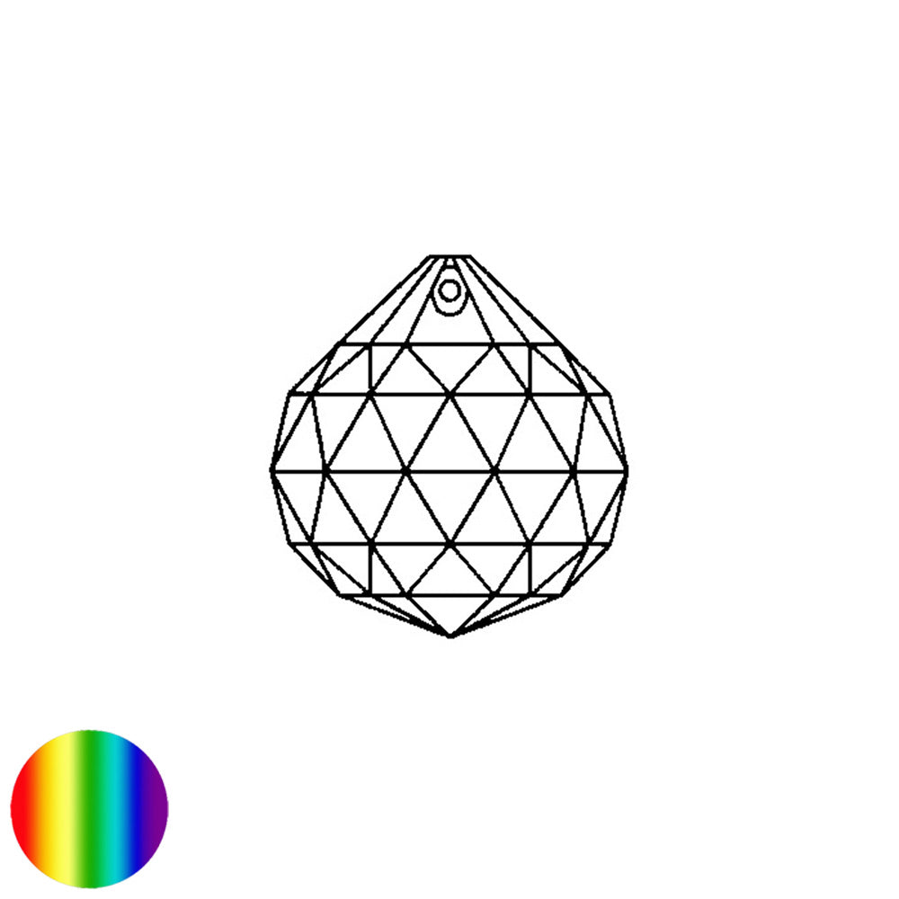 Regenbogen-Kristall - Kugel-Dreieck 20mm