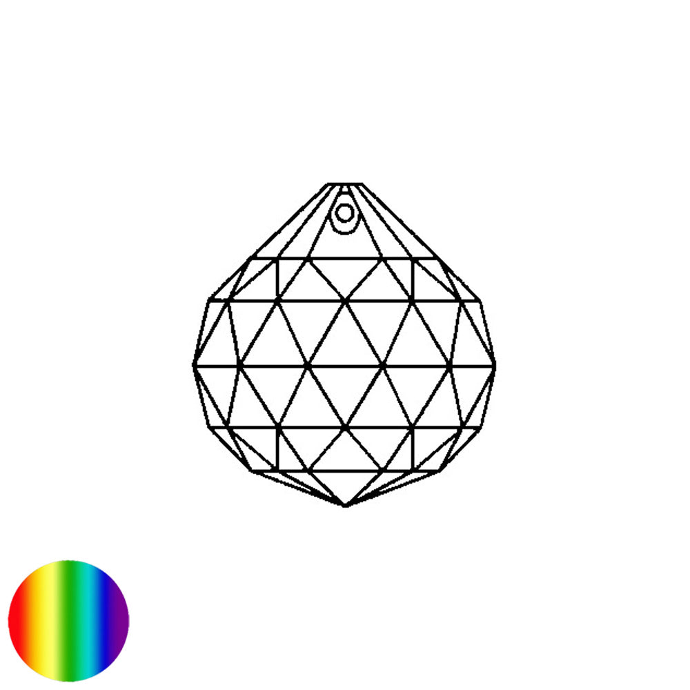 Regenbogen-Kristall - Kugel Dreieck irisierend 30mm