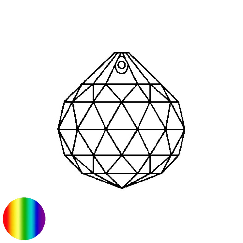 Regenbogen-Kristall - Kugel-Dreieck 50mm