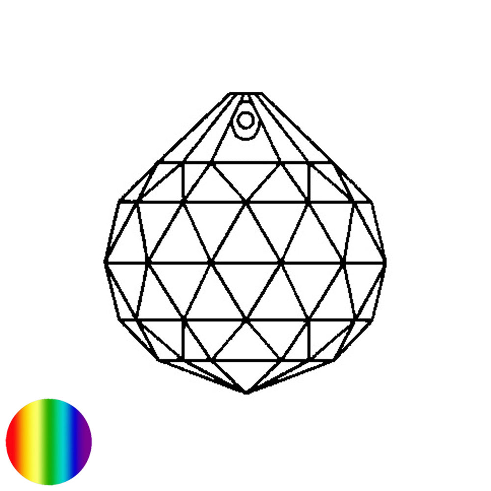 Regenbogen-Kristall - Kugel-Dreieck 60mm