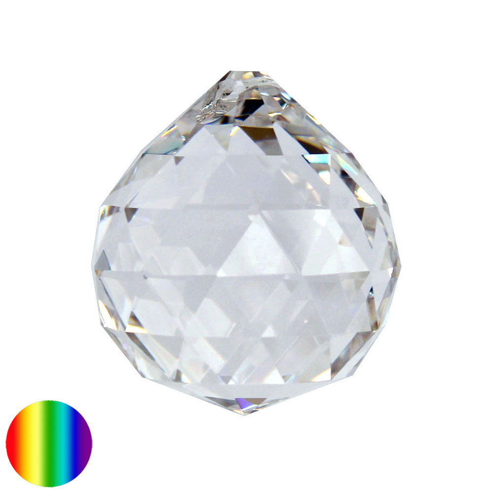 Regenbogen-Kristall - Kugel-Dreieck 70mm