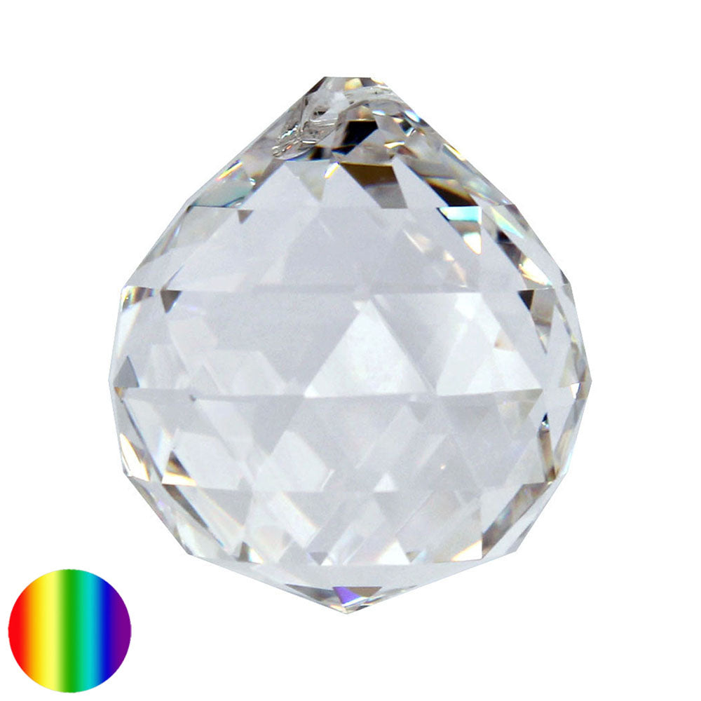 Regenbogen-Kristall - Kugel-Dreieck 80mm