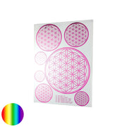 A4 pink Aufkleber Blume des Lebens
