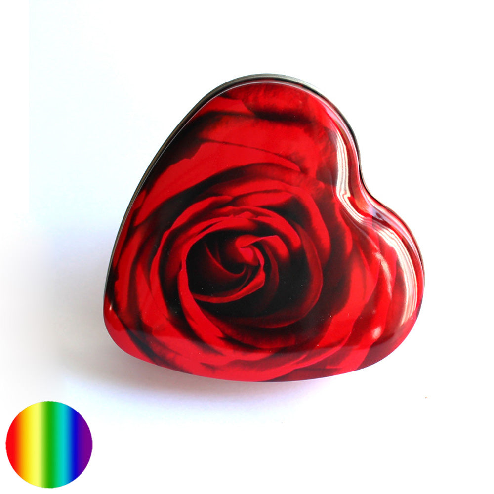 Herz Stülpdeckeldose mit Rose