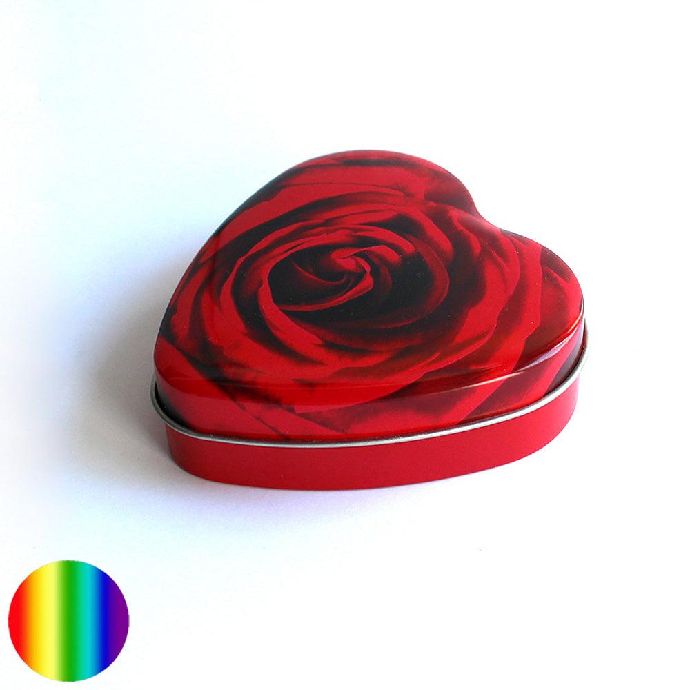 Herz Stülpdeckeldose mit Rose