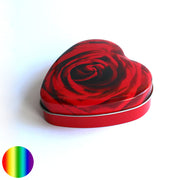 Herz Stülpdeckeldose mit Rose