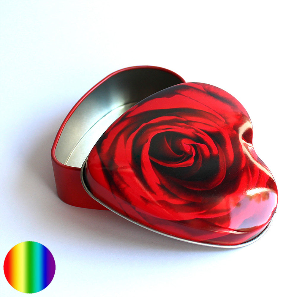 Herz Stülpdeckeldose mit Rose