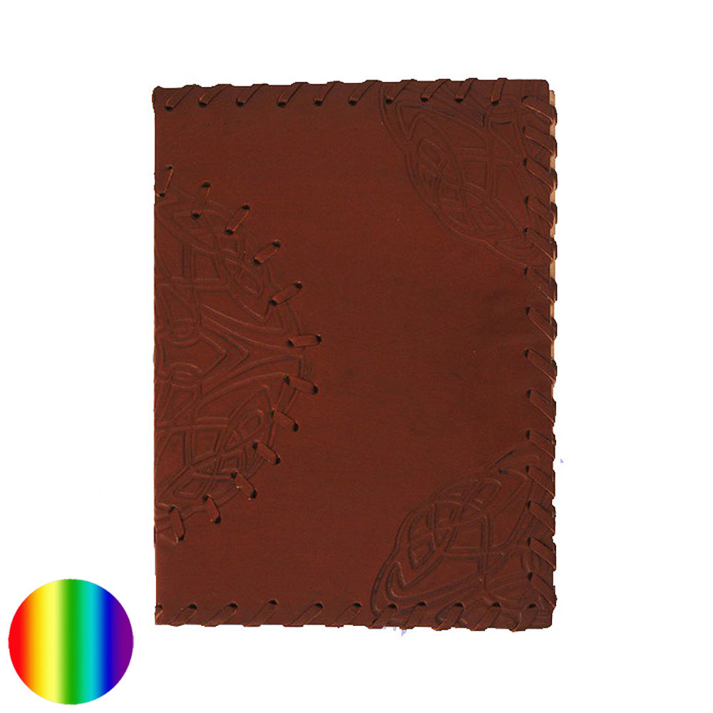 Notizbuch Ledereinband keltisch braun