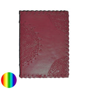 Notizbuch Ledereinband keltisch bordeaux