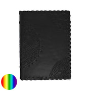 Notizbuch Ledereinband keltisch schwarz