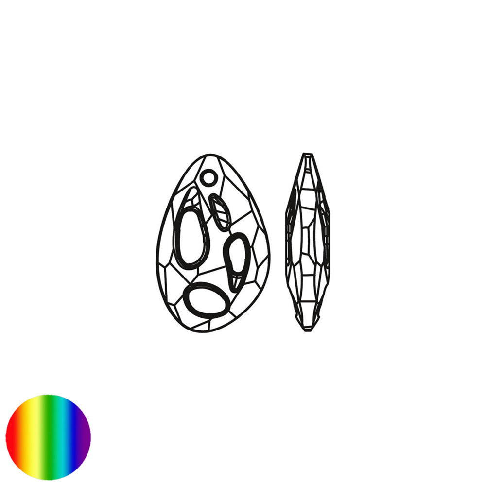 Anhänger Kristall Radiolorian 18mm bleifrei irisierend