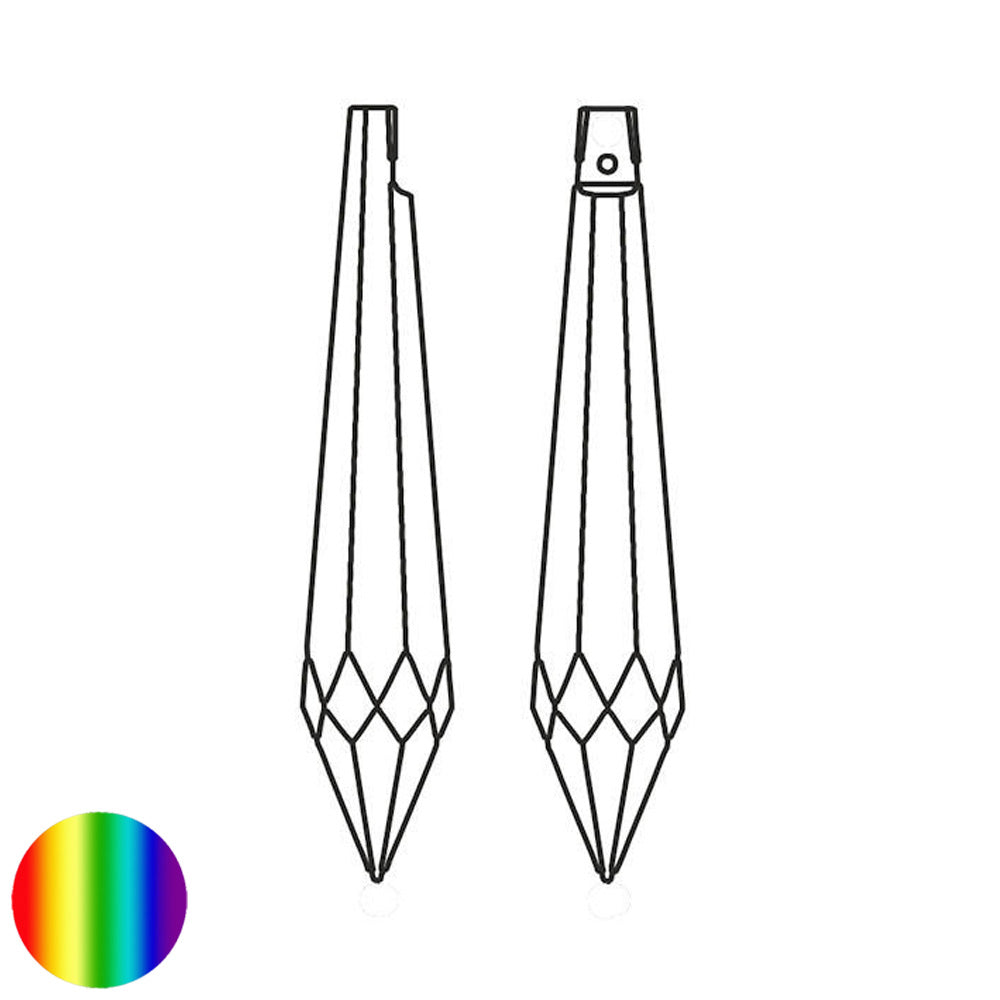 Regenbogen-Kristall - Eisspitze 63mm