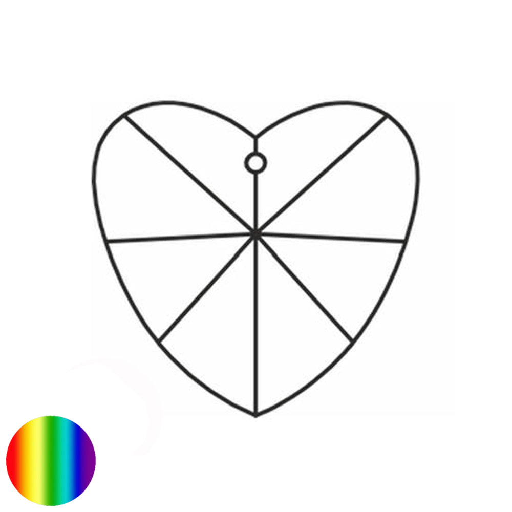 Regenbogen-Kristall - Herz 28mm