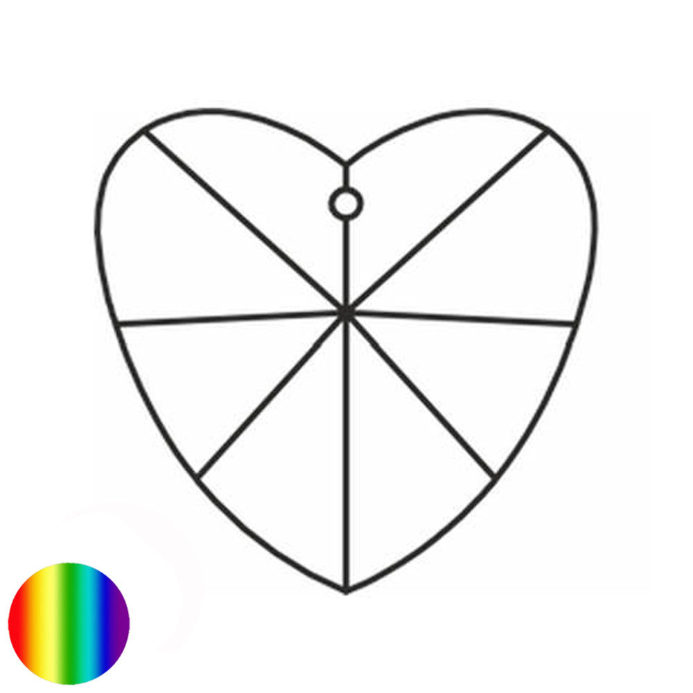 Regenbogen-Kristall - Herz 40mm