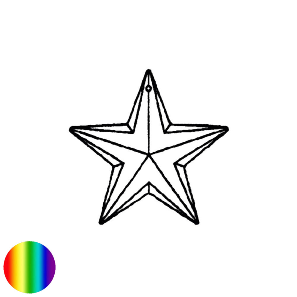 Regenbogen-Kristall - Stern 30mm