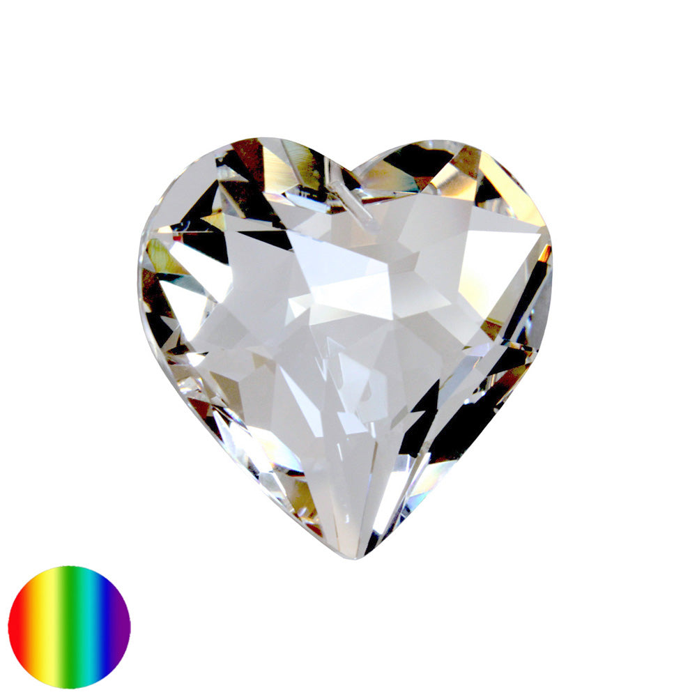 Regenbogen-Kristall - Herz bauchig 30mm