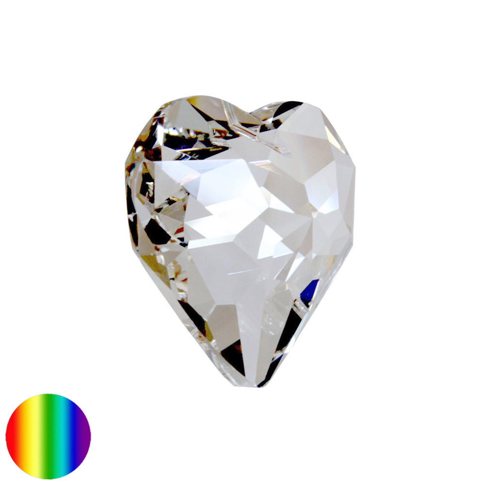 Regenbogen-Kristall - Herz bauchig 30mm