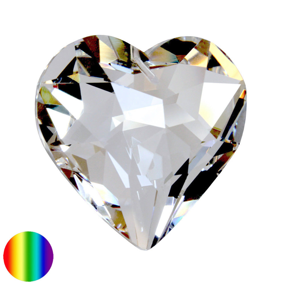 Regenbogen-Kristall - Herz bauchig 45mm