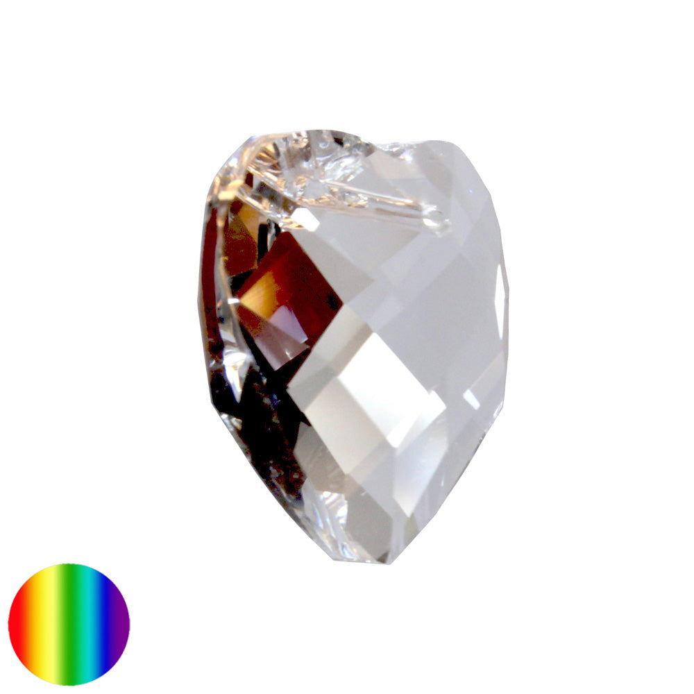 Regenbogen-Kristall - Herz Quadrat 28mm