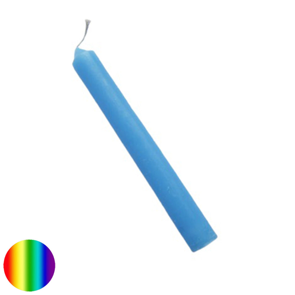Stabkerze durchgefärbt - hellblau