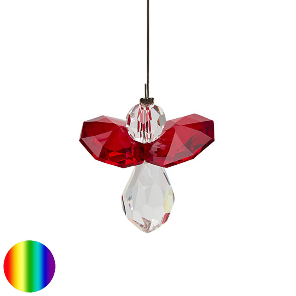 Kristall Schutzengel Alexis bordeaux mit Glas-Elements