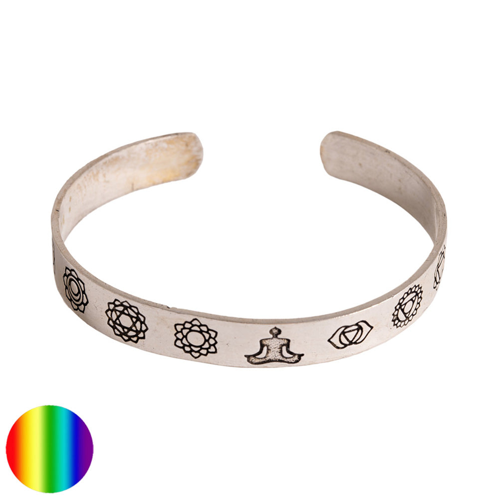 Chakra - Armreif versilbert