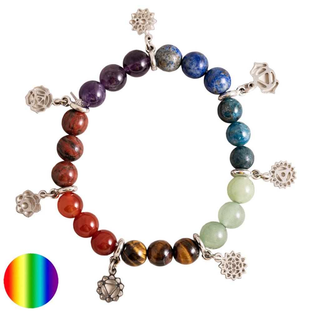 Armband mit Chakra Steinen und Charms