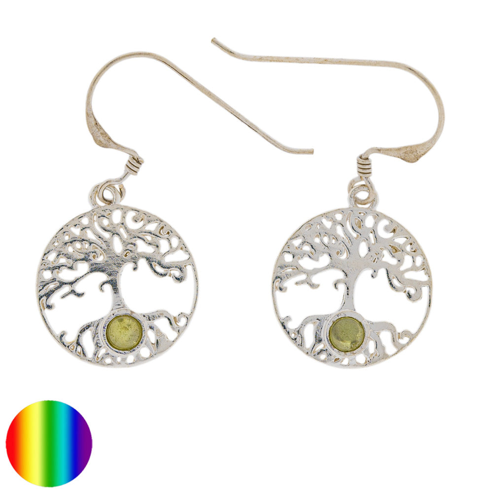 Ohrringe - Baum des Lebens mit Peridot