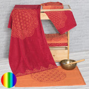 Spirit of Om Frotte Handtuch - rubinrot-koralle