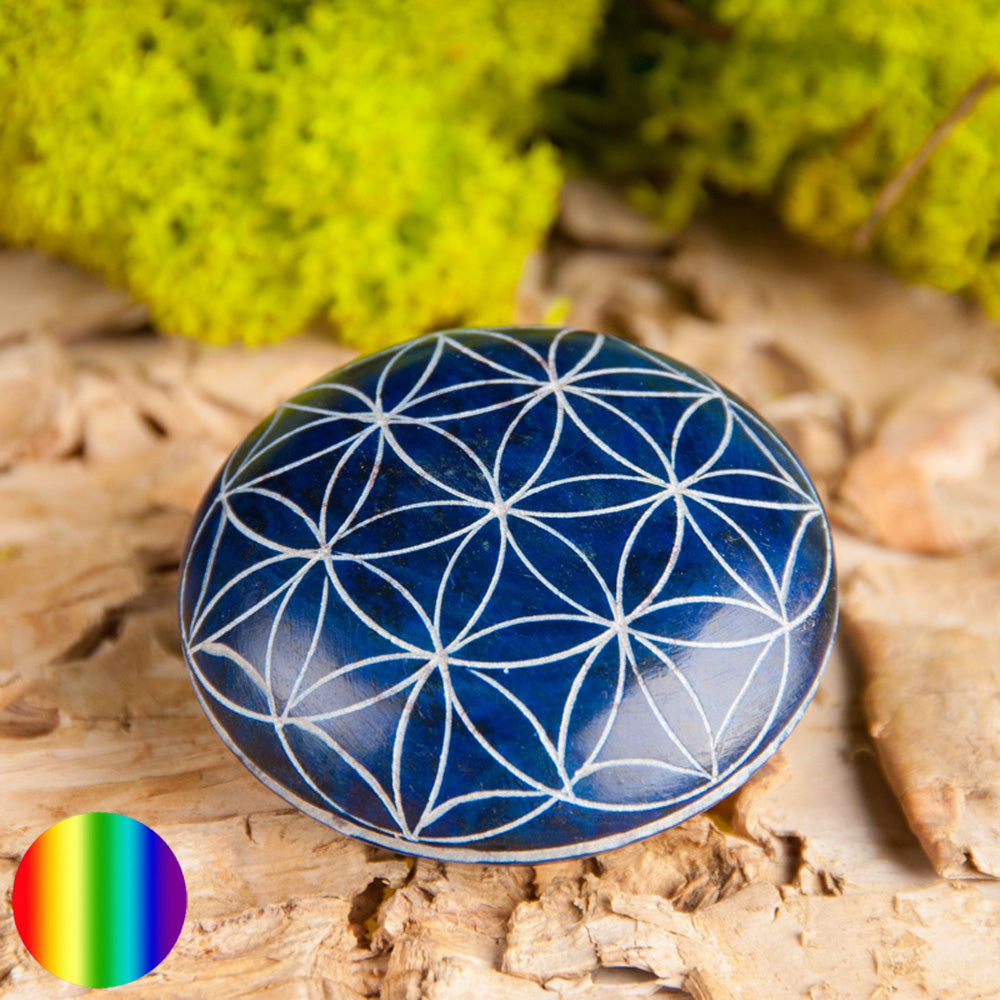 Handschmeichler blau Blume des Lebens
