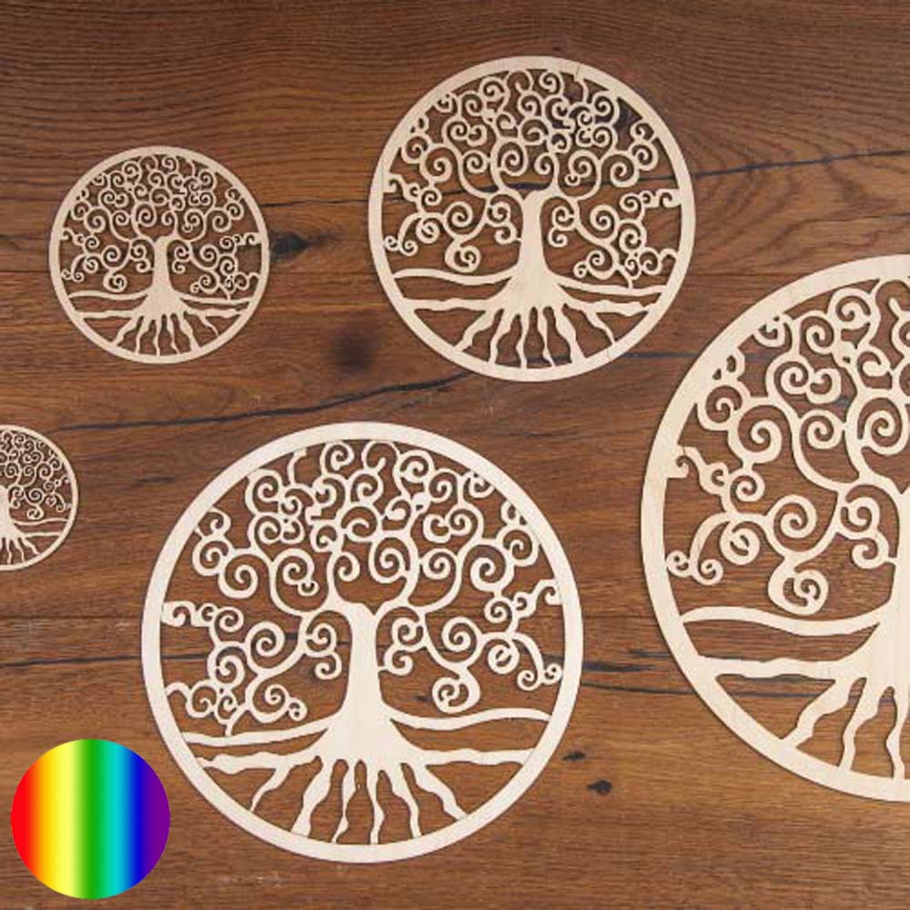 Wandschmuck Yggdrasil - Birkenholz 30cm