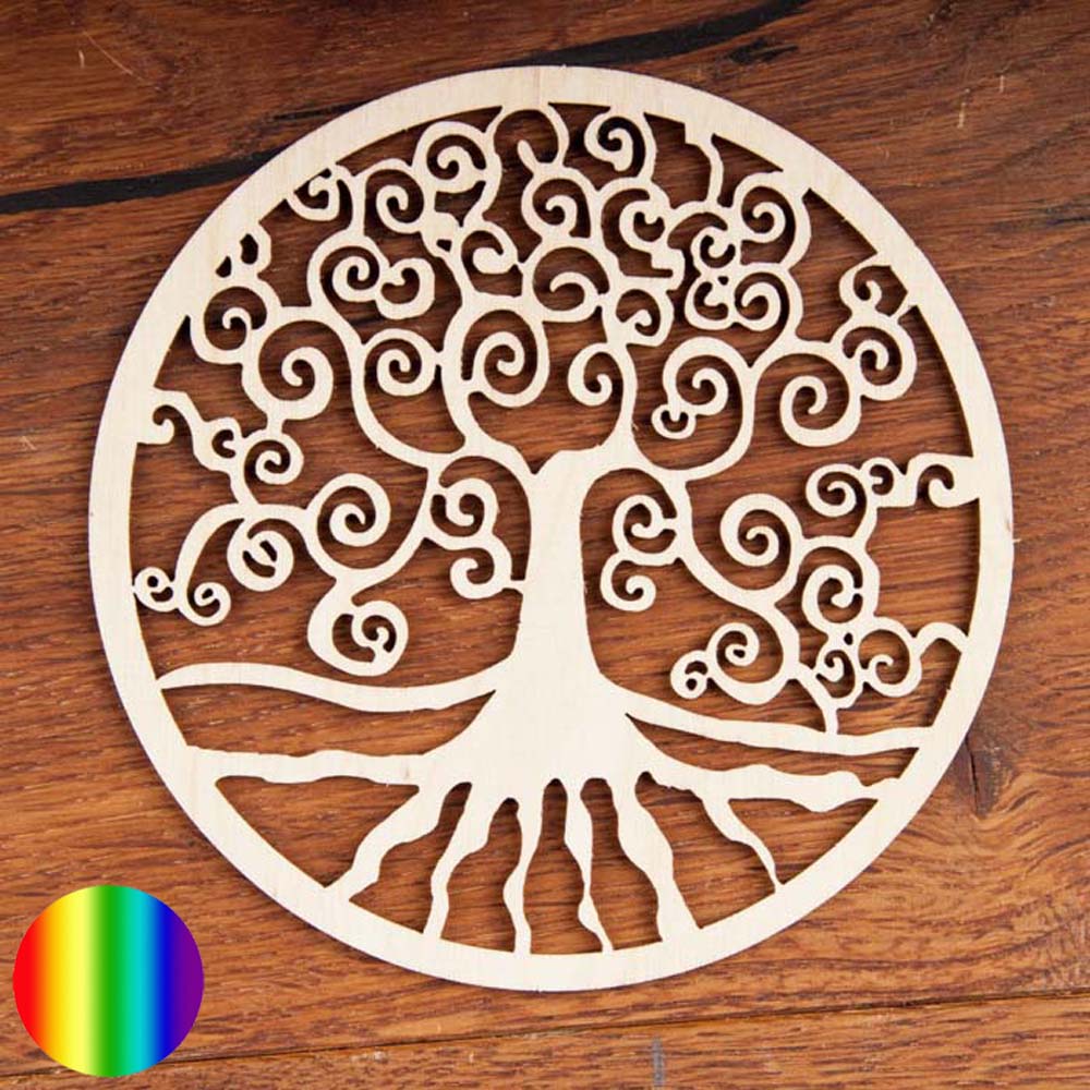 Wandschmuck Yggdrasil - Birkenholz 12cm