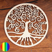 Wandschmuck Yggdrasil - Birkenholz 12cm